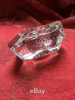 FLAWLESS Exquisite BACCARAT Glass Crystal STORE DISPLAY SIGN Figurine Sculpture