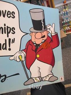 FRITO LAY 1971 store display sign W. C. Fields W. C. Fritos cartoon character