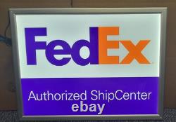 FedEx Authorized Ship Center Lighted Display Sign 18x24