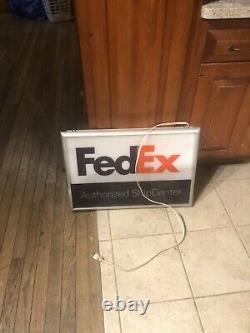 FedEx Authorized Ship Center Lighted Sign USED one side light only, very large