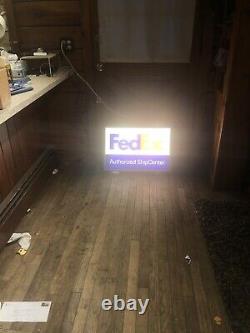 FedEx Authorized Ship Center Lighted Sign USED one side light only, very large