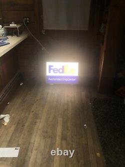 FedEx Authorized Ship Center Lighted Sign USED one side light only, very large