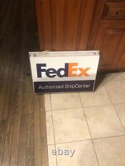 FedEx Authorized Ship Center Lighted Sign USED one side light only, very large