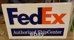 FedEx Authorized ShipCenter Lighted Display Sign 28x17x4 Colors SHOWN