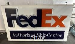 FedEx Authorized ShipCenter Lighted Display Sign 29 x 18 x 4 Functional