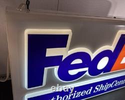 FedEx Authorized ShipCenter Lighted Display Sign 29 x 18 x 4 Functional
