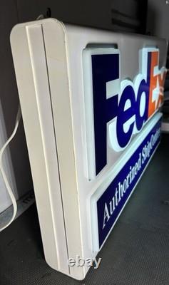 FedEx Authorized ShipCenter Lighted Display Sign 29 x 18 x 4 Functional