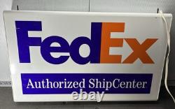 FedEx Authorized ShipCenter Lighted Display Sign 29 x 18 x 4 Functional