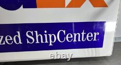 FedEx Authorized ShipCenter Lighted Display Sign 29 x 18 x 4 Functional