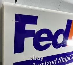 FedEx Authorized ShipCenter Lighted Display Sign 29 x 18 x 4 Functional