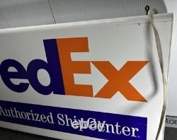 FedEx Authorized ShipCenter Lighted Display Sign 29 x 18 x 4 Functional