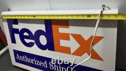FedEx Authorized ShipCenter Lighted Display Sign 29 x 18 x 4 Functional