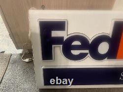 FedEx ShipSite Lighted Sign Metal 28 X 17 X 3.75