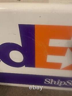 FedEx ShipSite Lighted Sign Metal 28 X 17 X 3.75