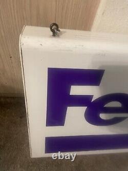 FedEx ShipSite Lighted Sign Metal 28 X 17 X 3.75