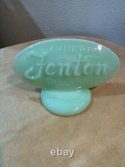 Fenton Glass Display Sign Jade Green