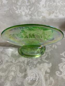 Fenton Glass Iridescent Green Dealer Logo Store Shelf Display Sign