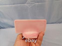 Fenton Pink Satin Rosalene Glass Rectangular Dealer Display Logo Sign