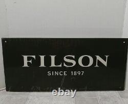 Filson Store Display Sign Tin Authentic Rare Find Green