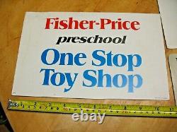 Fisher Price Toys Store Display Signs (3) Original 1967