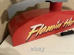 Flamin Hot Cheetos Store Display Advertisement Gas Pump Metal Sign