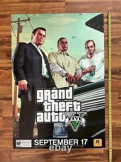 GRAND THEFT AUTO V Store Display Sign Poster Banner HUGE GTA Video Game Promo