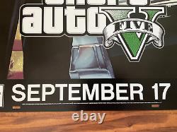 GRAND THEFT AUTO V Store Display Sign Poster Banner HUGE GTA Video Game Promo