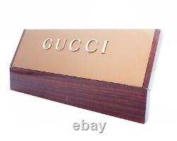 GUCCI Store Display sign Mahogany