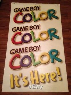 Game Boy Color 90's Vintage Nintendo Store Display Vinyl Banner Sign 5' X 3