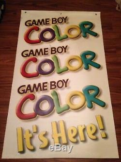 Game Boy Color 90's Vintage Nintendo Store Display Vinyl Banner Sign 5' X 3