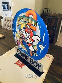 Gameboy Super Mario Land 2 Six Golden Coins Promo Store Display Sign
