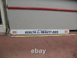 Gretchen's Health & Beauty Aids Milk Glass Advertising Drug Store Display Sign