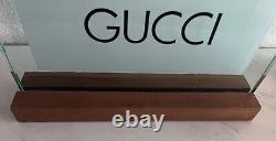 Gucci Department Store Tabletop Dealer Display Sign, Neiman Marcus / Macy's