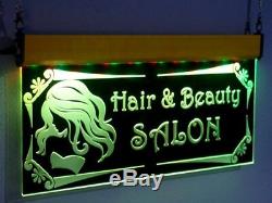 H001 Animated Hair Beauty Salon LED Open Sign Neon Spa Nails Store Shop Display