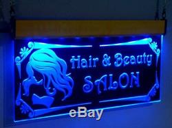H001 Animated Hair Beauty Salon LED Open Sign Neon Spa Nails Store Shop Display