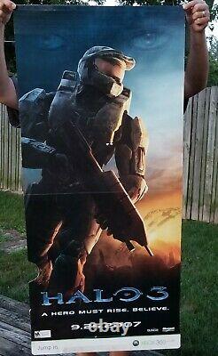 HALO 3 Video Game Store Display Sign poster Master Chief 2007 promo XBOX 360