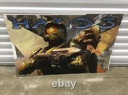 HALO MASTER CHIEF Video Game Store Display Sign poster 2007 XBOX BUNGIE Promo