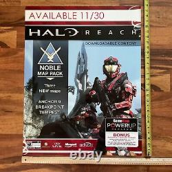 HALO REACH NOBLE MAP PACK Video Game Store Display 2010 Sign 22x28 Poster RARE