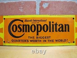 HEARST'S COSMOPOLITAN Original Store Display Advertising Sign NOW 25c JUST OUT