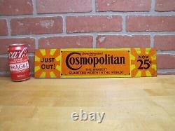 HEARST'S COSMOPOLITAN Original Store Display Advertising Sign NOW 25c JUST OUT