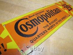 HEARST'S COSMOPOLITAN Original Store Display Advertising Sign NOW 25c JUST OUT