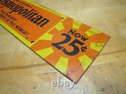 HEARST'S COSMOPOLITAN Original Store Display Advertising Sign NOW 25c JUST OUT