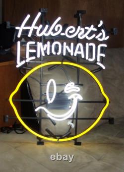 HUBERT'S LEMONADE NEON SMILEY FACE? WALL SIGN RETAIL STORE DISPLAY 30x25 NEW