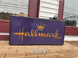 HUGE 36x18 Advertising Sign Store Display 2 Sided Hallmark CARDS Hanging