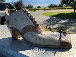 HUGE Boot Shoe Outdoor Display Store Sign UNIQUE Folk Art Piece