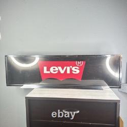 HUGE Levi's Jeans Retail Store Metal Tabletop Advertising Display Sign 50x14x6