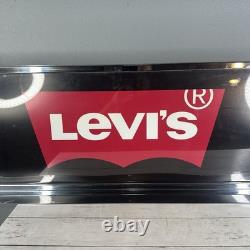 HUGE Levi's Jeans Retail Store Metal Tabletop Advertising Display Sign 50x14x6