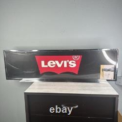 HUGE Levi's Jeans Retail Store Metal Tabletop Advertising Display Sign 50x14x6