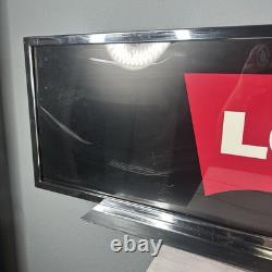 HUGE Levi's Jeans Retail Store Metal Tabletop Advertising Display Sign 50x14x6