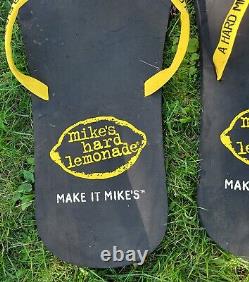 HUGE Pair MIKE'S HARD LEMONADE FLIP FLOPS 44 STORE DISPLAY Advertising SIGN